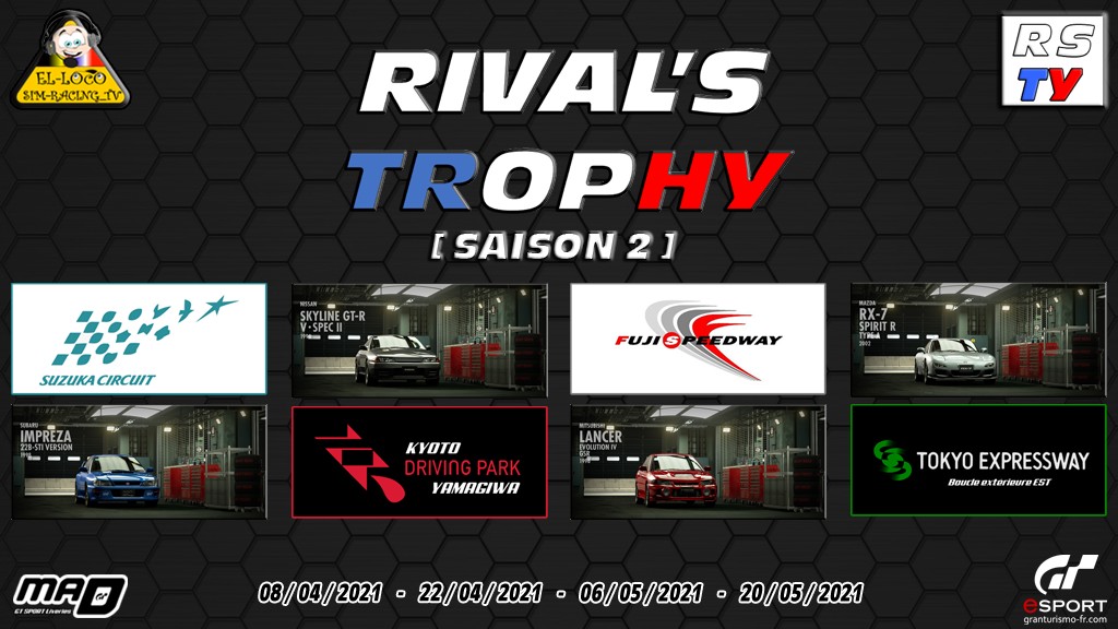 RIVAL'S TROPHY [SAISON 2] - championnat GT