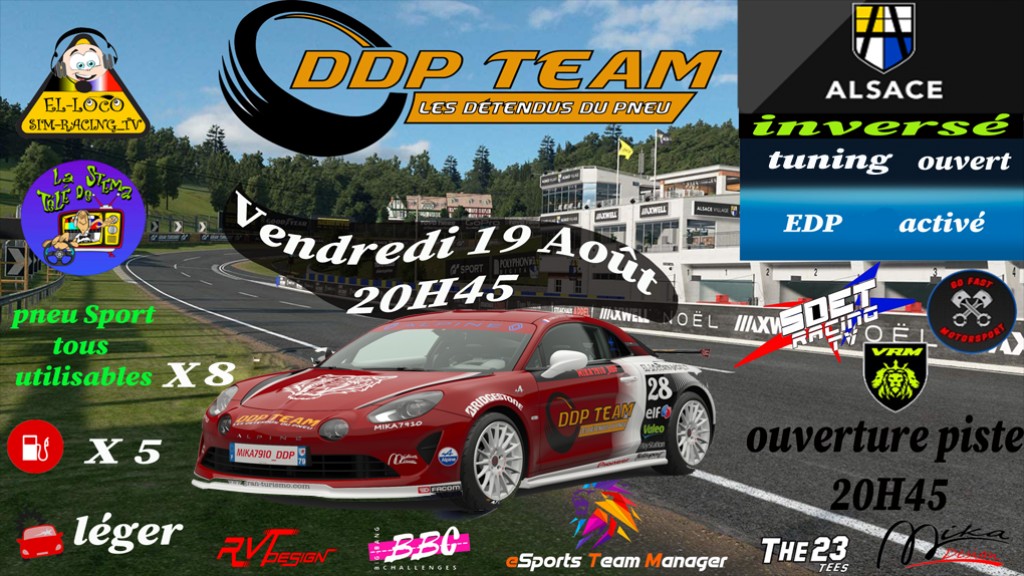 DDP TEAM : évènement eSport sur Gran Turismo