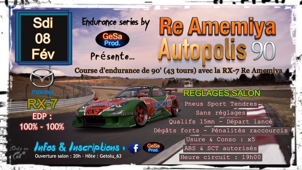 RE Amemiya - Autopolis 43 tours - évènement GT