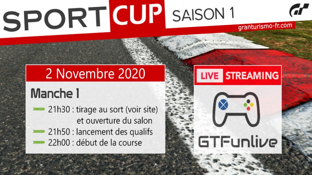 SportCUP - Saison 1 / Manche 1 (esport.granturismo-fr.com)