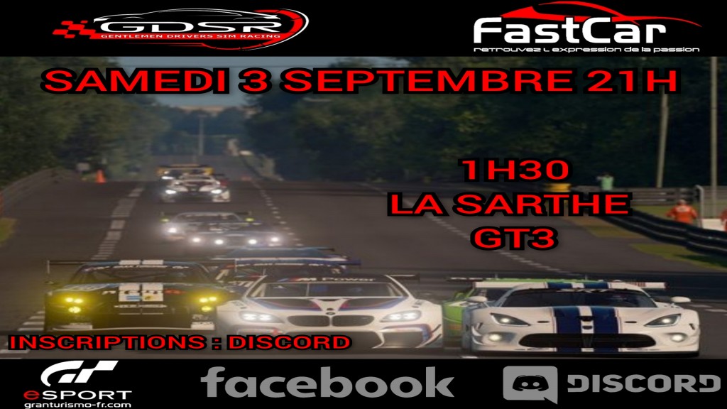 1H30 la Sarthe GT3 (esport.granturismo-fr.com)