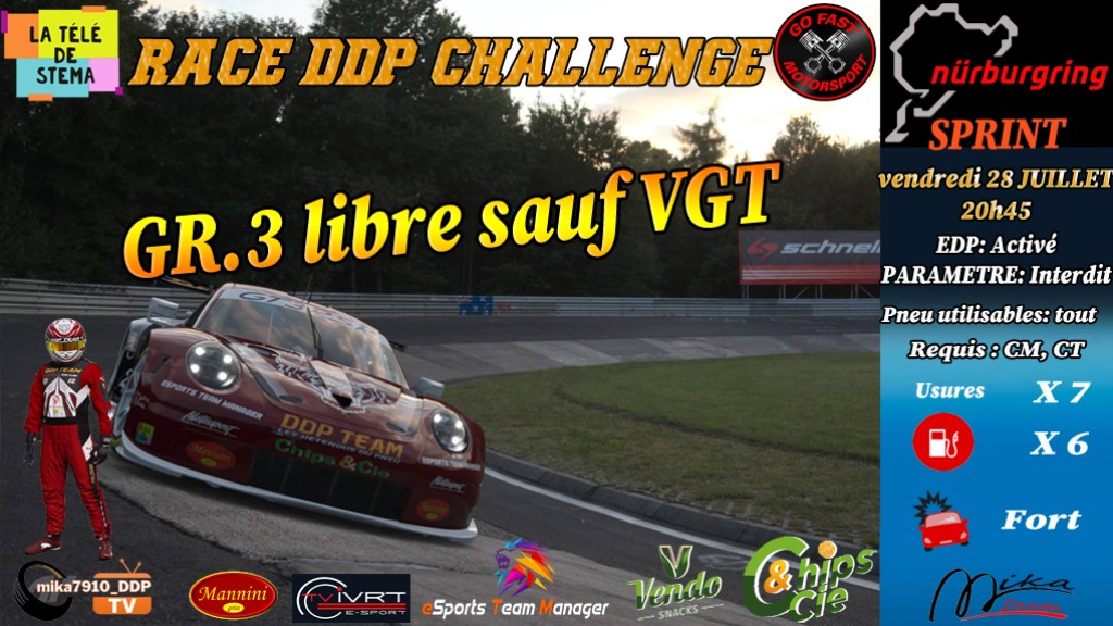 RACE DDP CHALLENGE - évènement GT