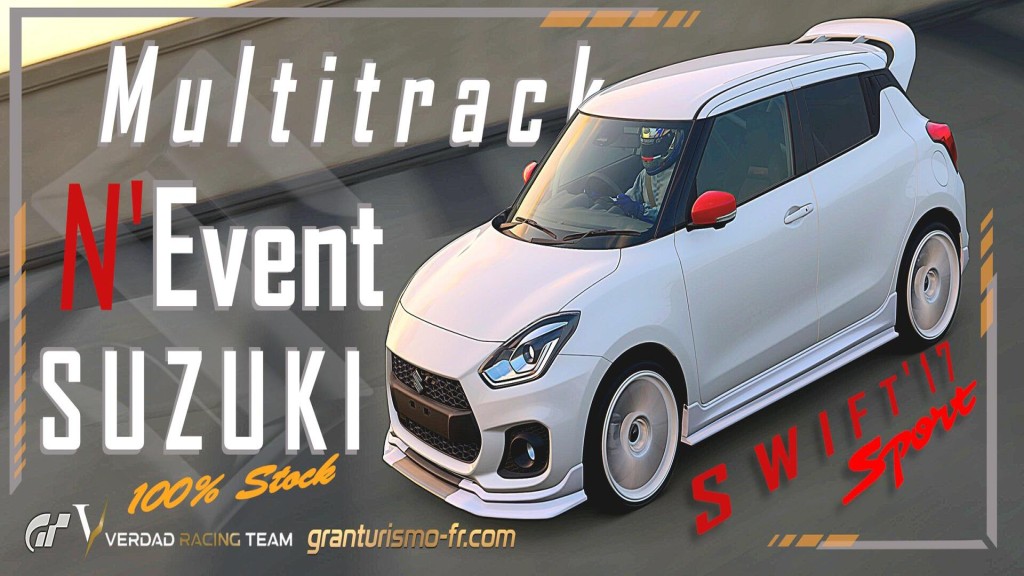 Multitrack N'Event Suzuki Swift Sport - évènement GT