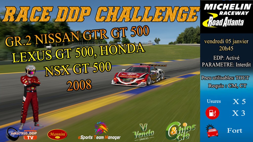 RACE DDP CHALLENGE - évènement GT