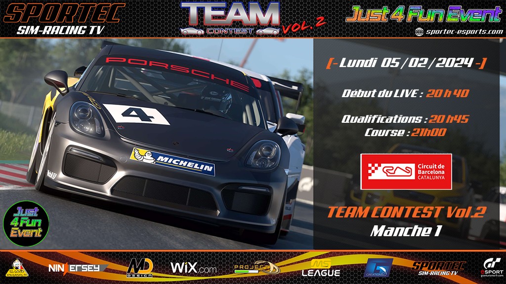 Team Contest Vol.2 - Manche 1 by Just 4 Fun Event - diffusion GT