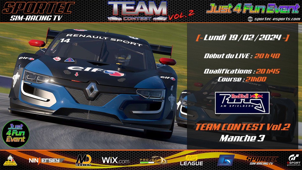 Team Contest Vol.2 - Manche 3 by Just 4 Fun Event - diffusion GT