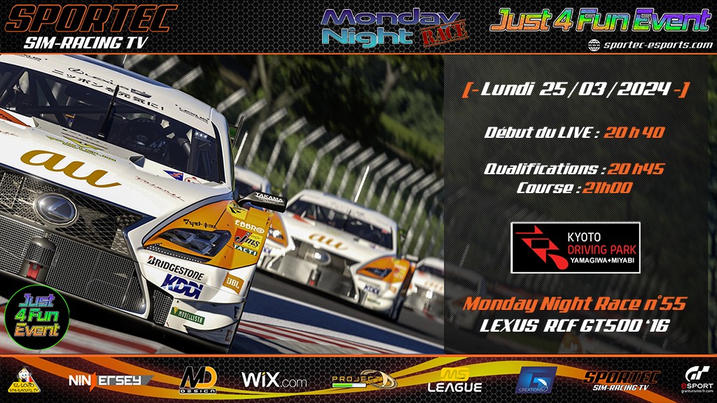 Monday Night Race by Just 4 Fun Event N°55 - diffusion GT
