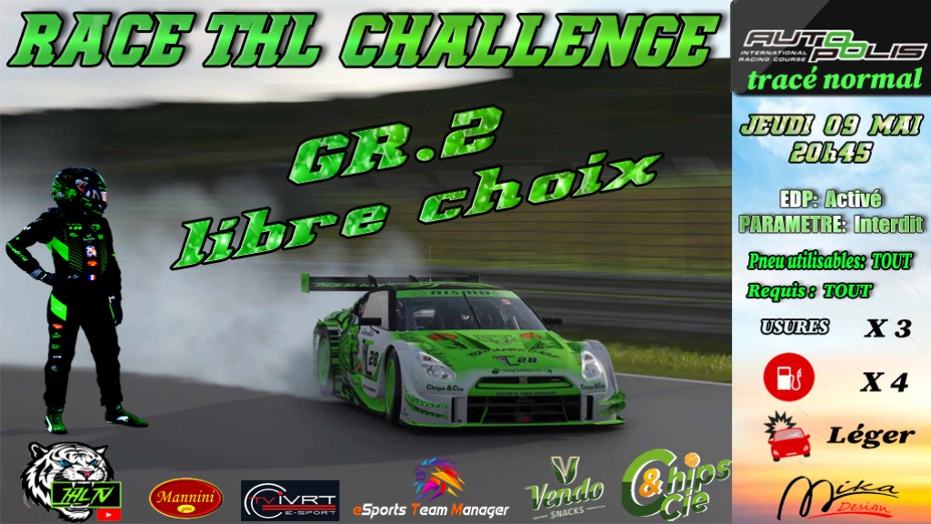 RACE THL CHALLENGE : évènement eSport sur Gran Turismo
