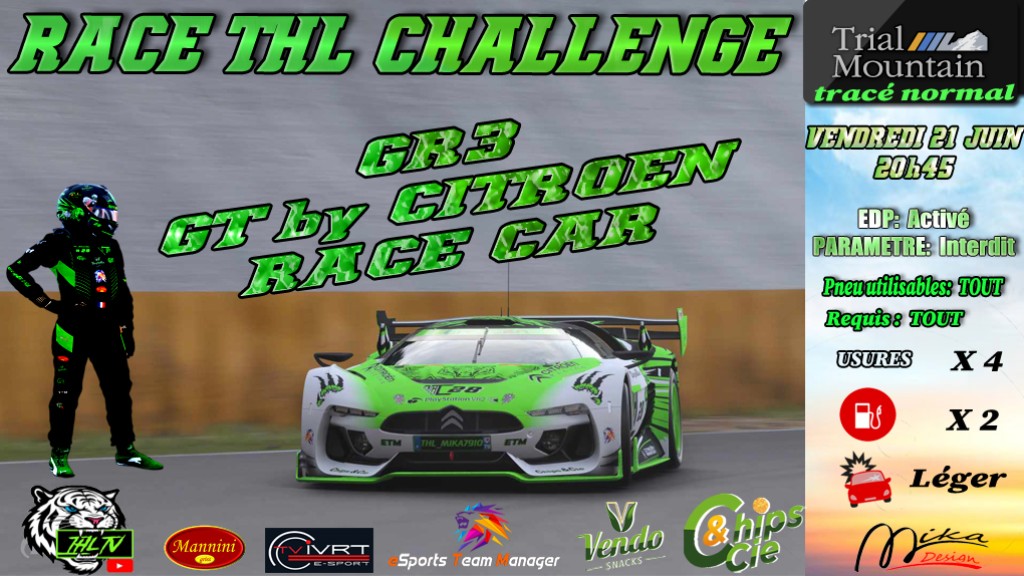 RACE THL CHALLENGE - évènement GT